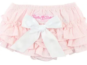 Pink Seersucker RuffleButt