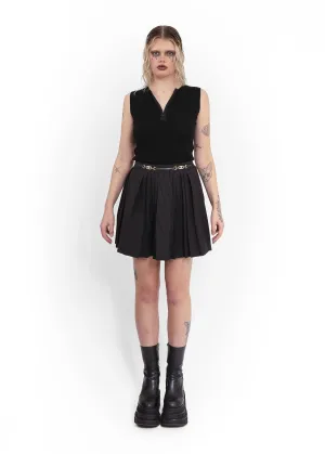 Pinstriped pleated skirt