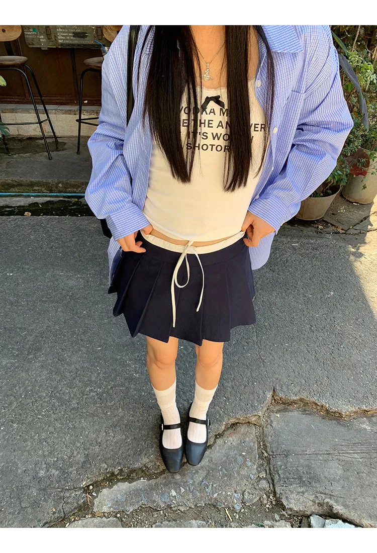 pleated hip skirt