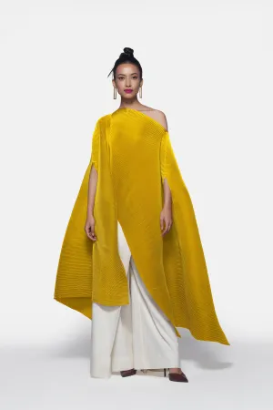 Pleated Long Poncho