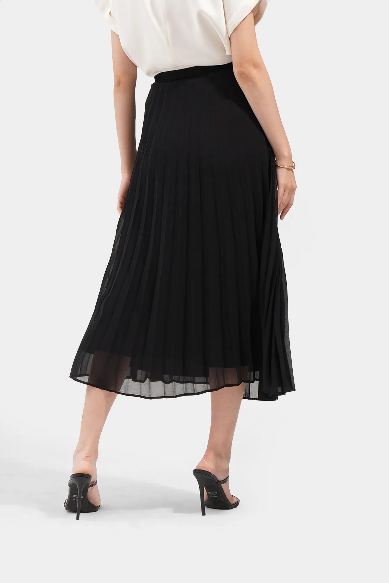 Pleated Midi Skirt