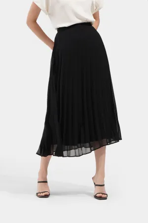 Pleated Midi Skirt