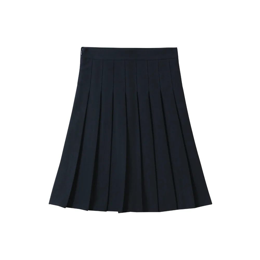 pleated miu wool skirt