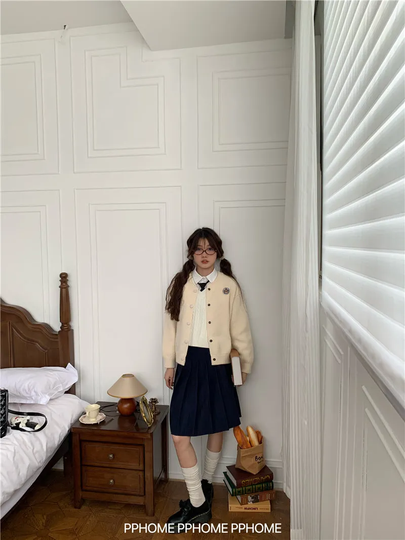 pleated miu wool skirt