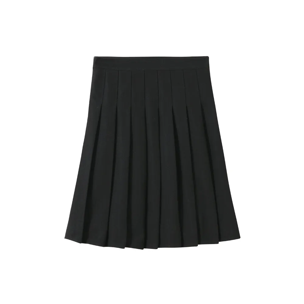 pleated miu wool skirt