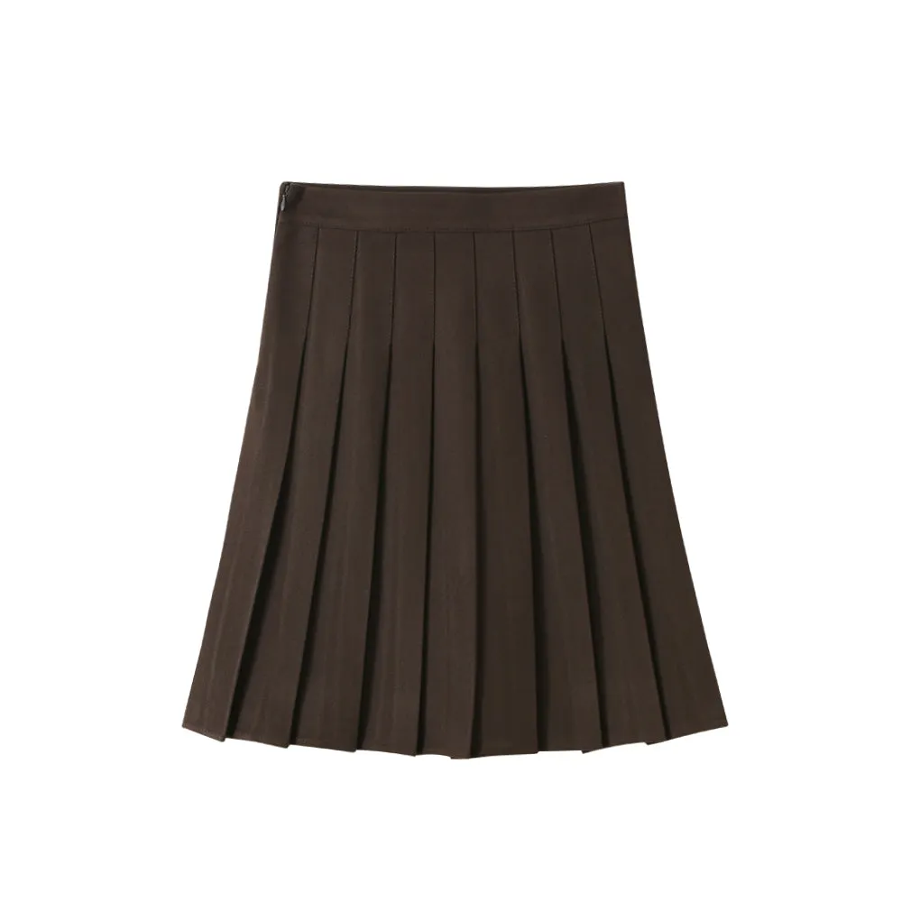 pleated miu wool skirt