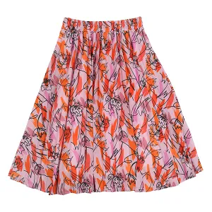 Pleated purple print skirt by Alitsa