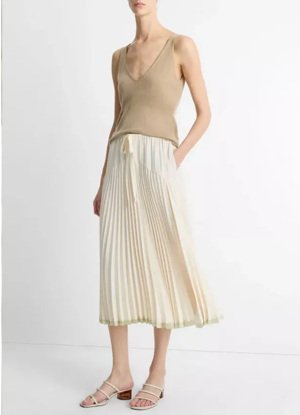 Pleated Tiered Skirt Bon Bona