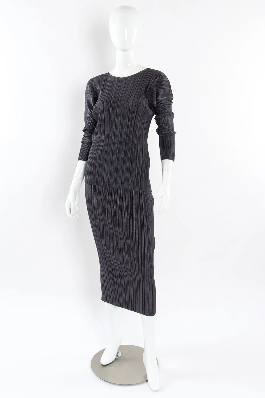 Pleated Top and Skirt Set