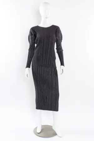 Pleated Top and Skirt Set