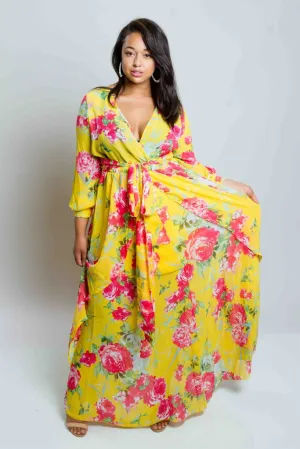 Plus Size Floral Maxi Dress