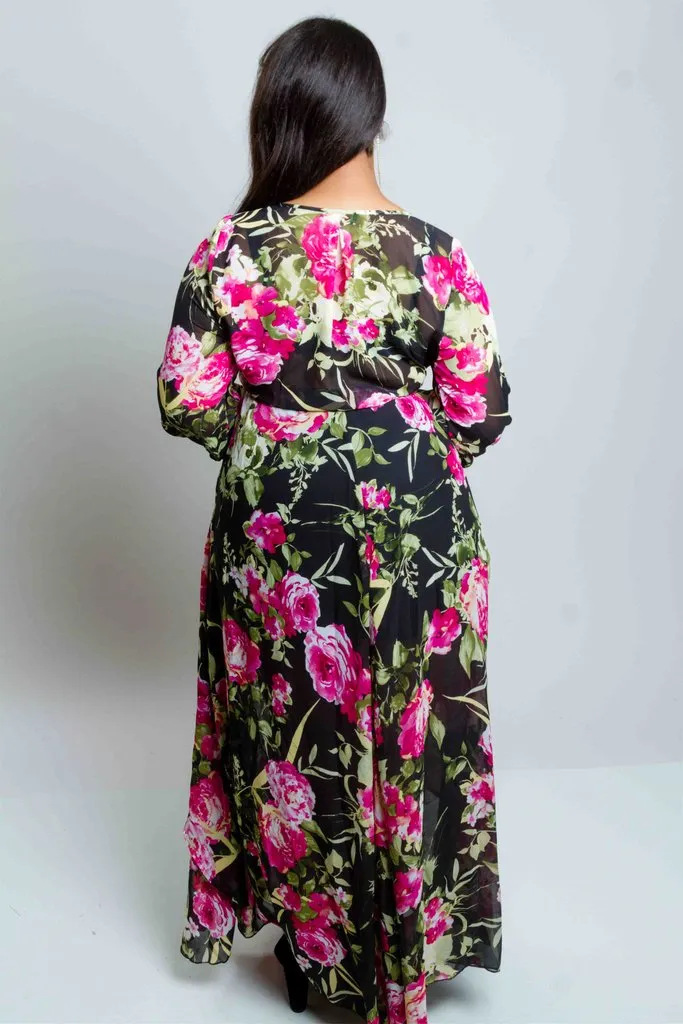 Plus Size Floral Maxi Dress