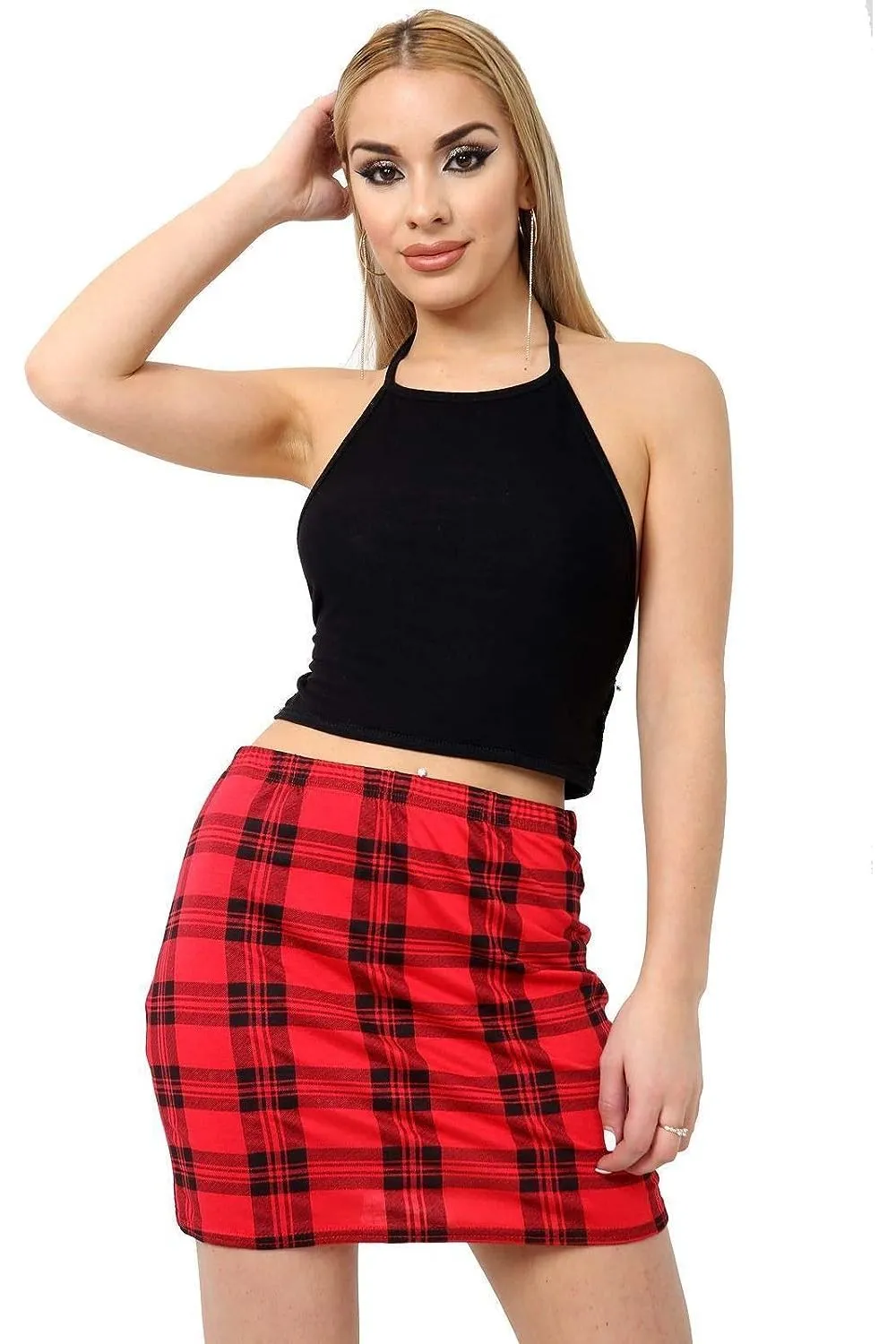 Plus Size Printed Mini Bodycon Short Skirts