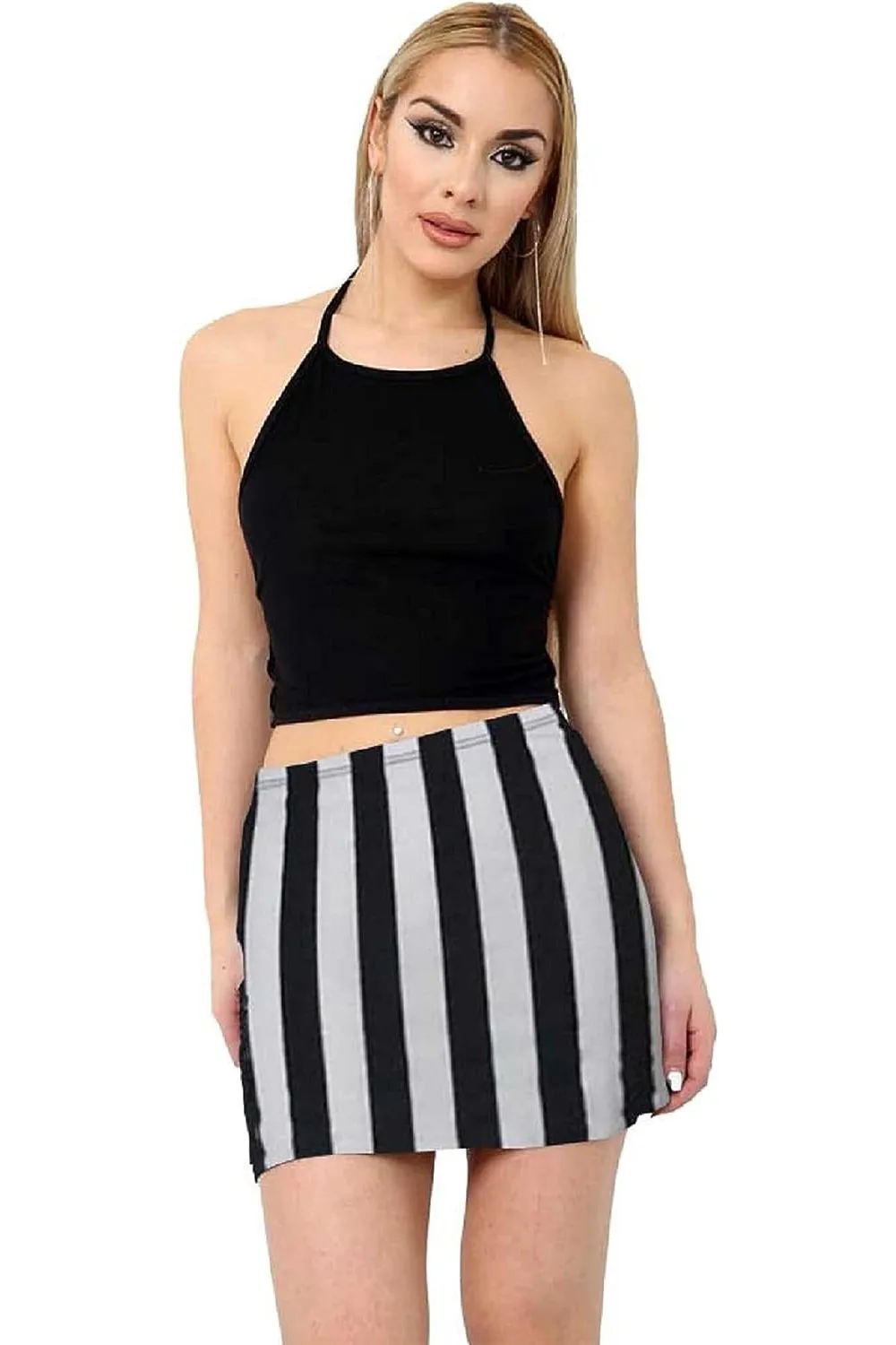 Plus Size Printed Mini Bodycon Short Skirts