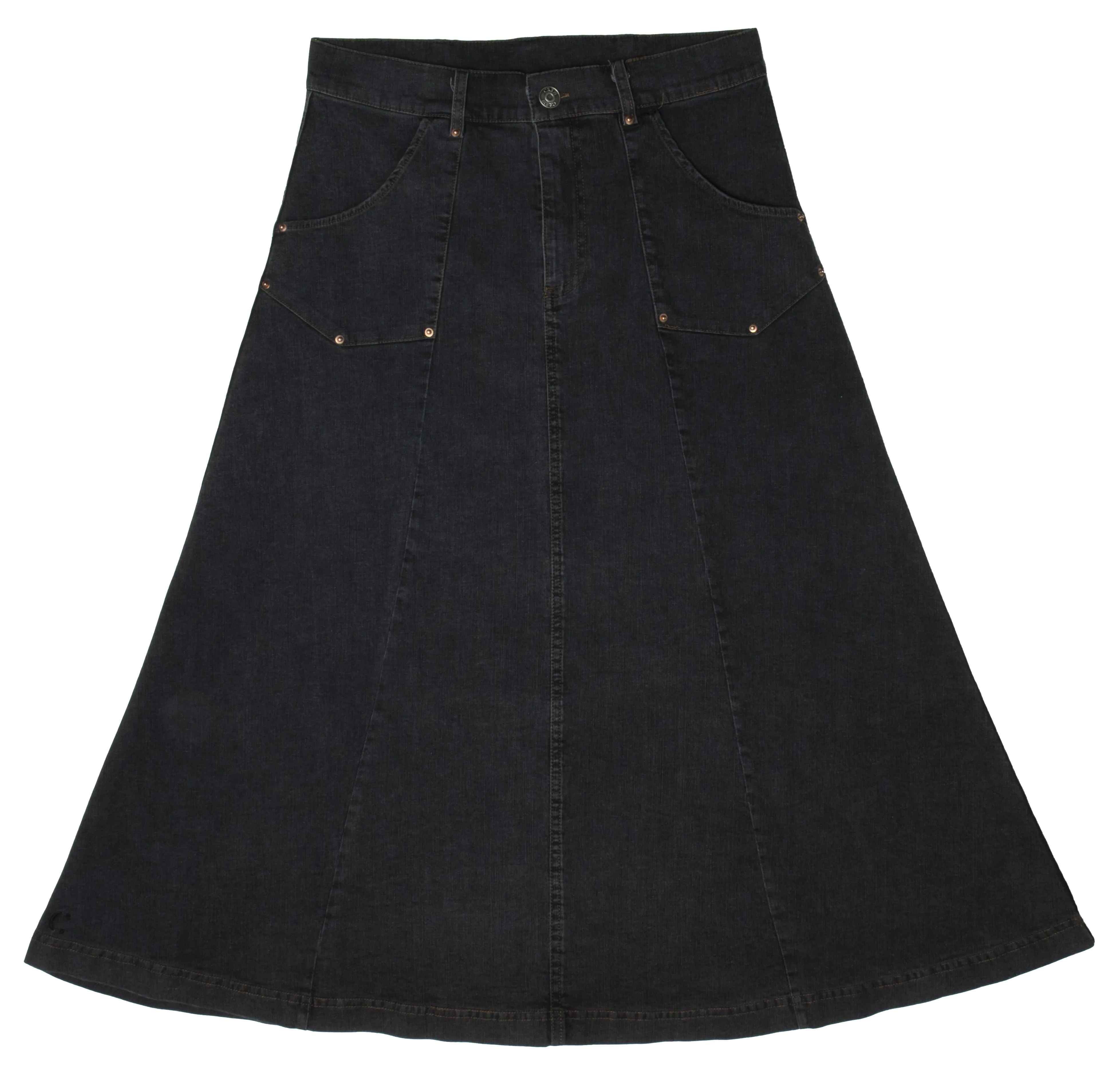 Pocket black maxi skirt by Crew Basics