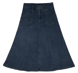 Pocket blue maxi skirt by Crew Basics