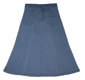 Pocket light blue maxi skirt by Crew Basics