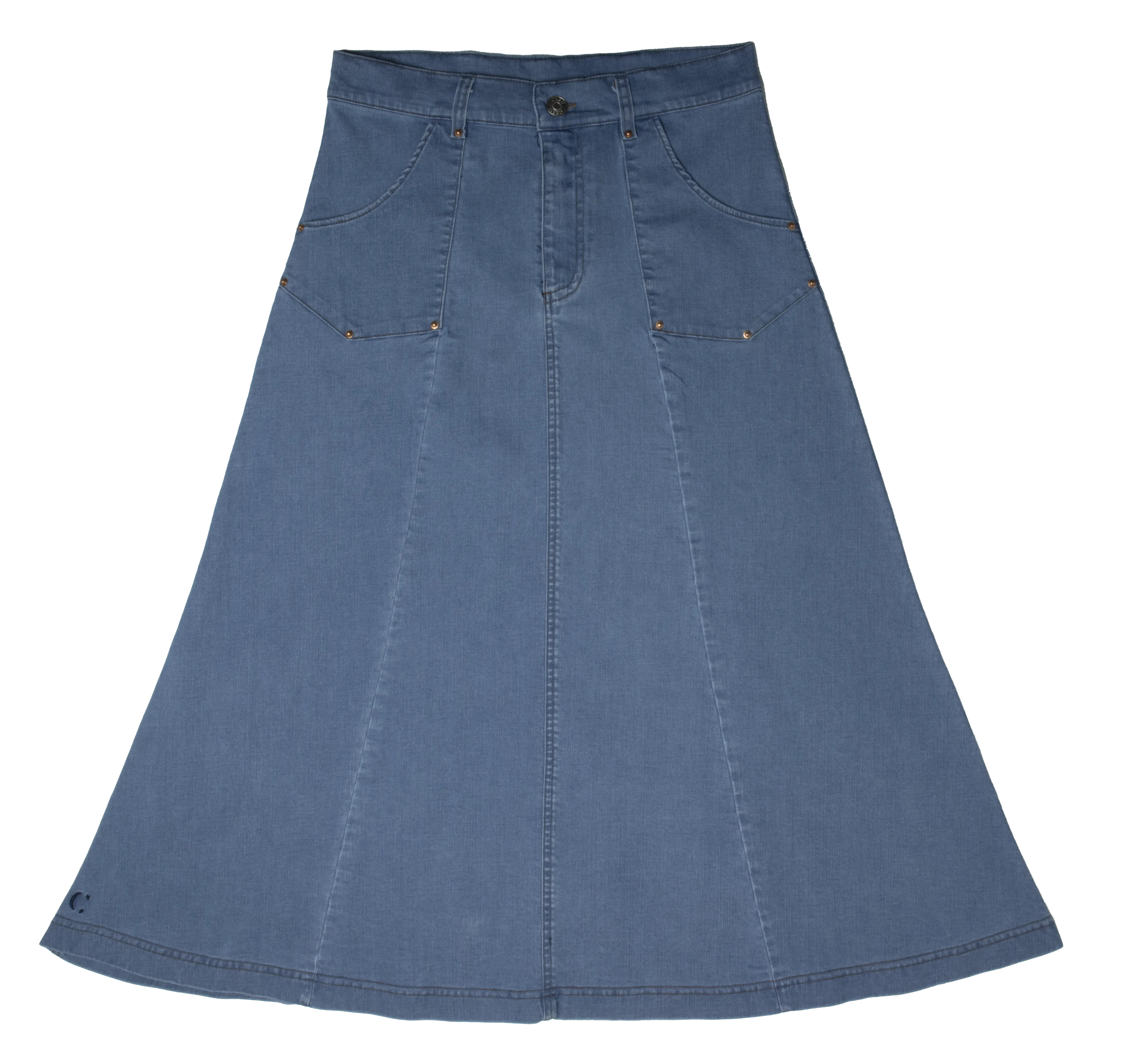 Pocket light blue maxi skirt by Crew Basics