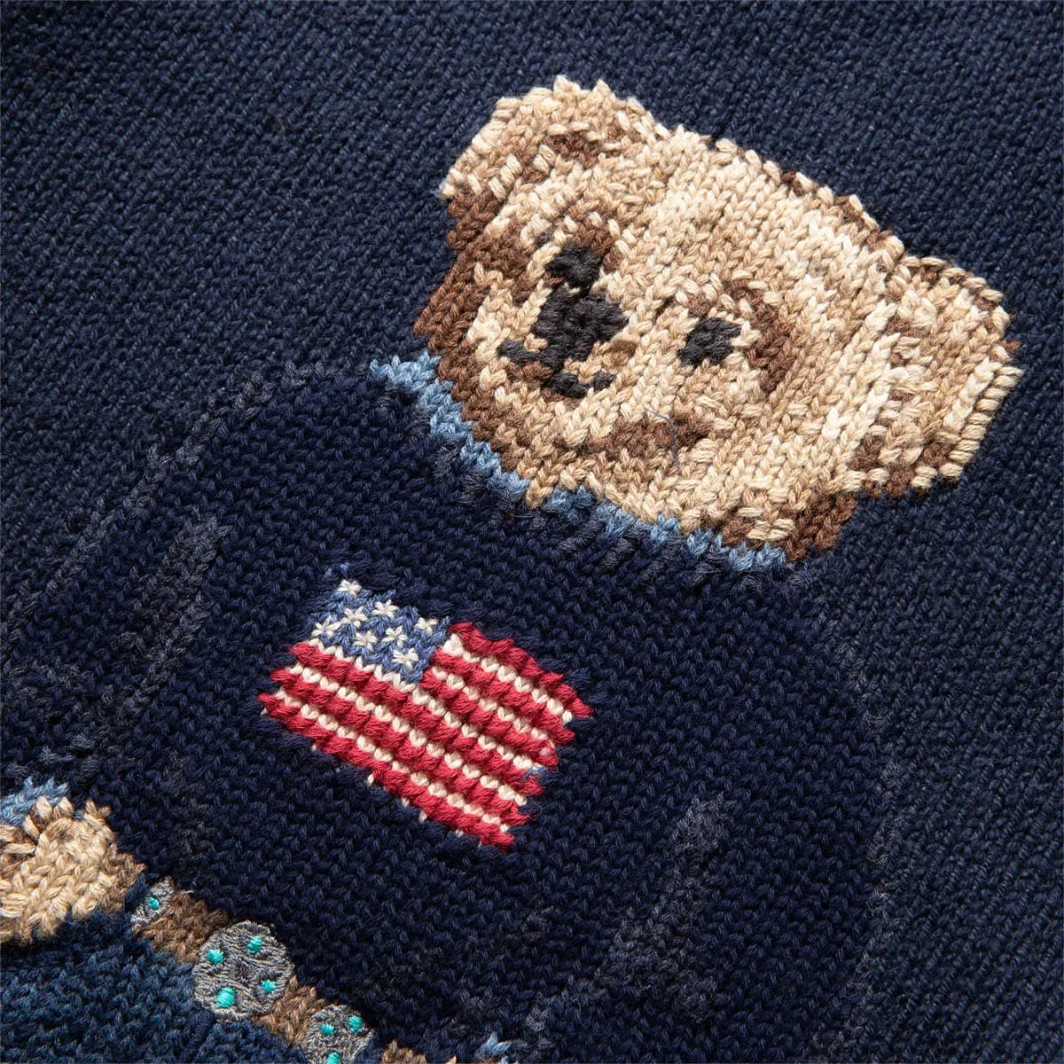 Polo Bear Flag Knit - Navy