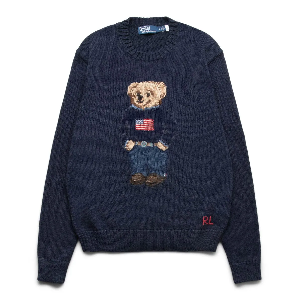Polo Bear Flag Knit - Navy
