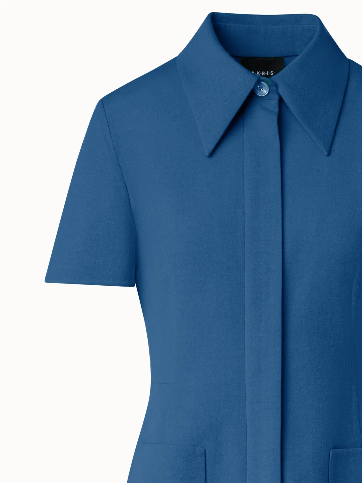 Polo Dress in Cotton Silk Double-Face