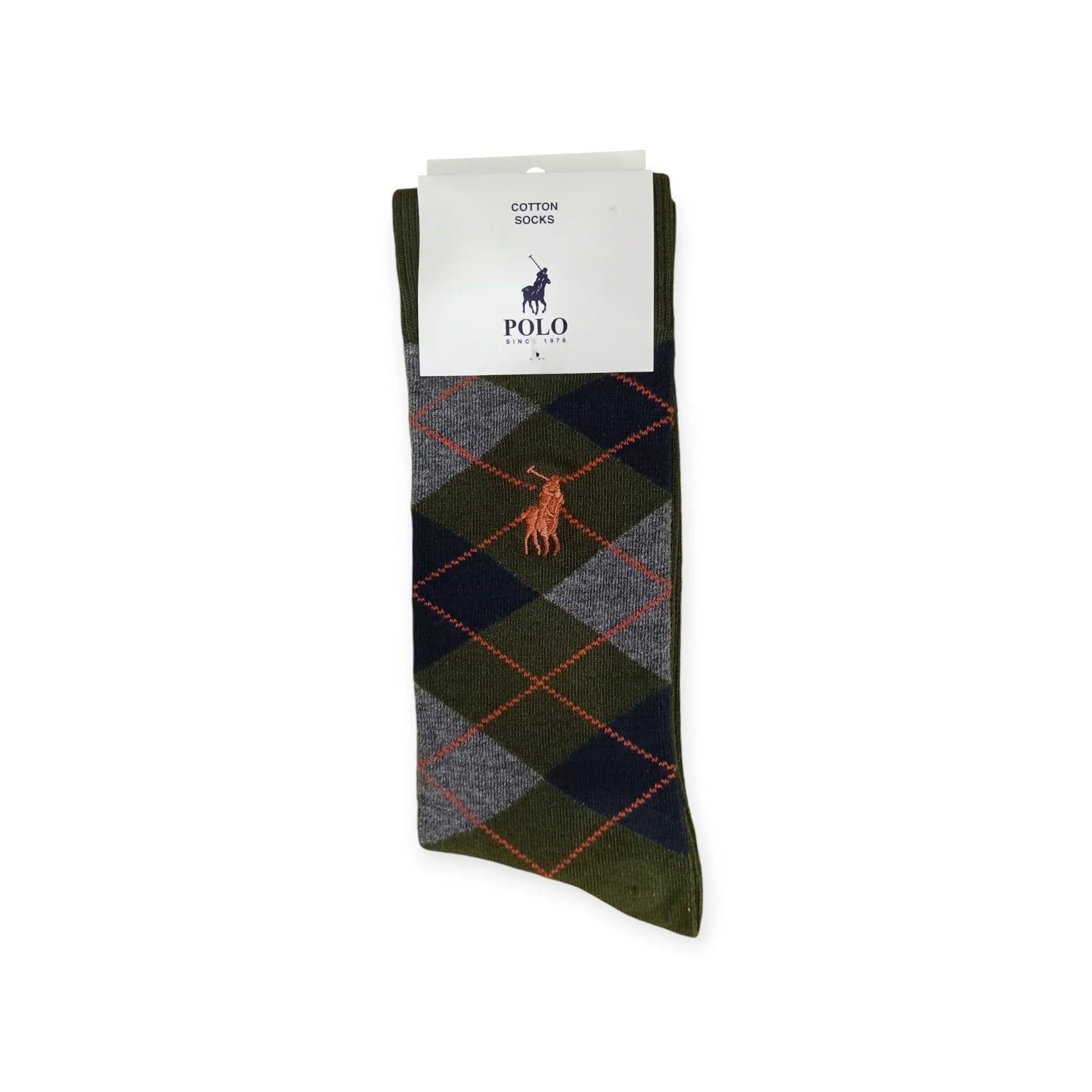 Polo Men's Cotton Socks Olive