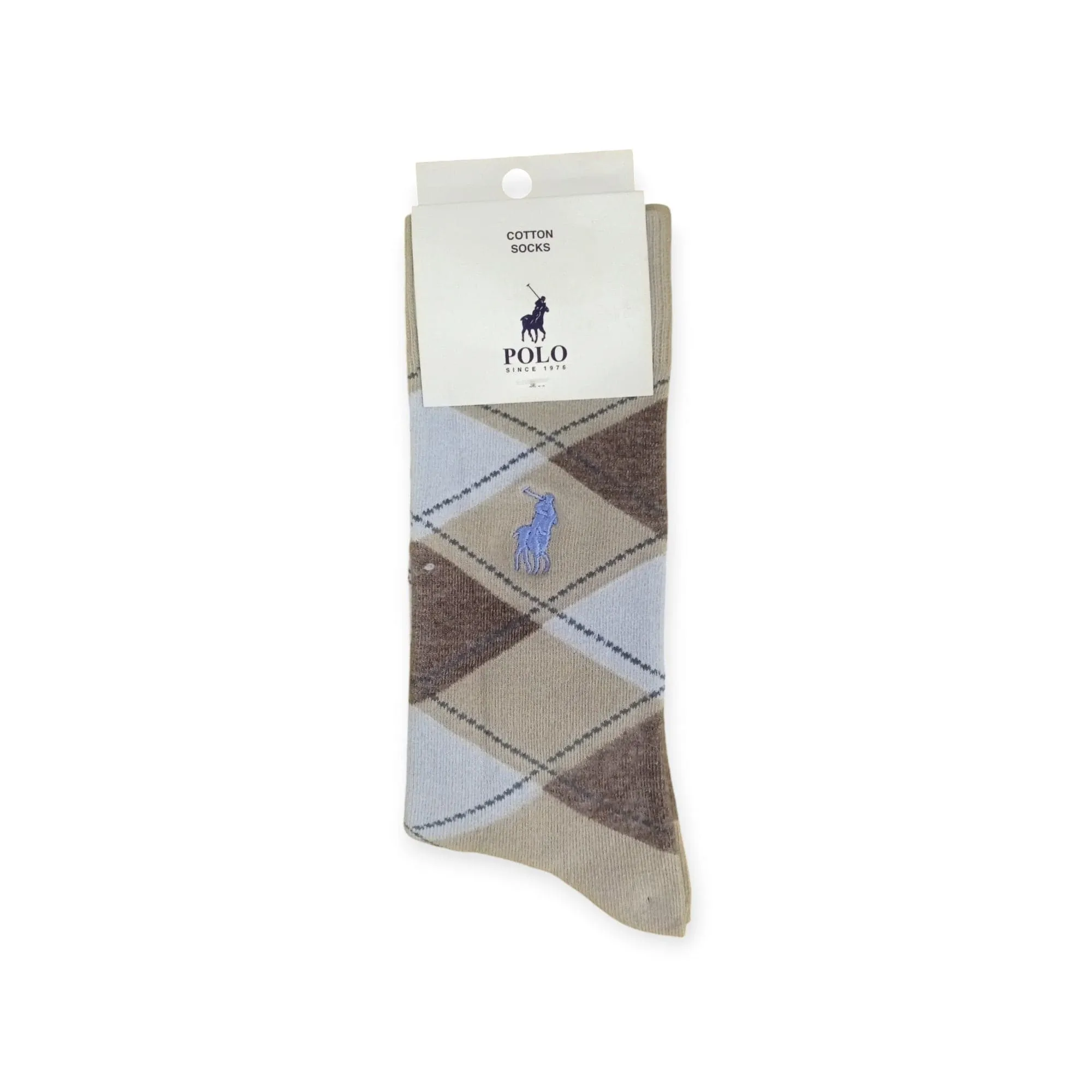 Polo Men's Socks Argyle Stone