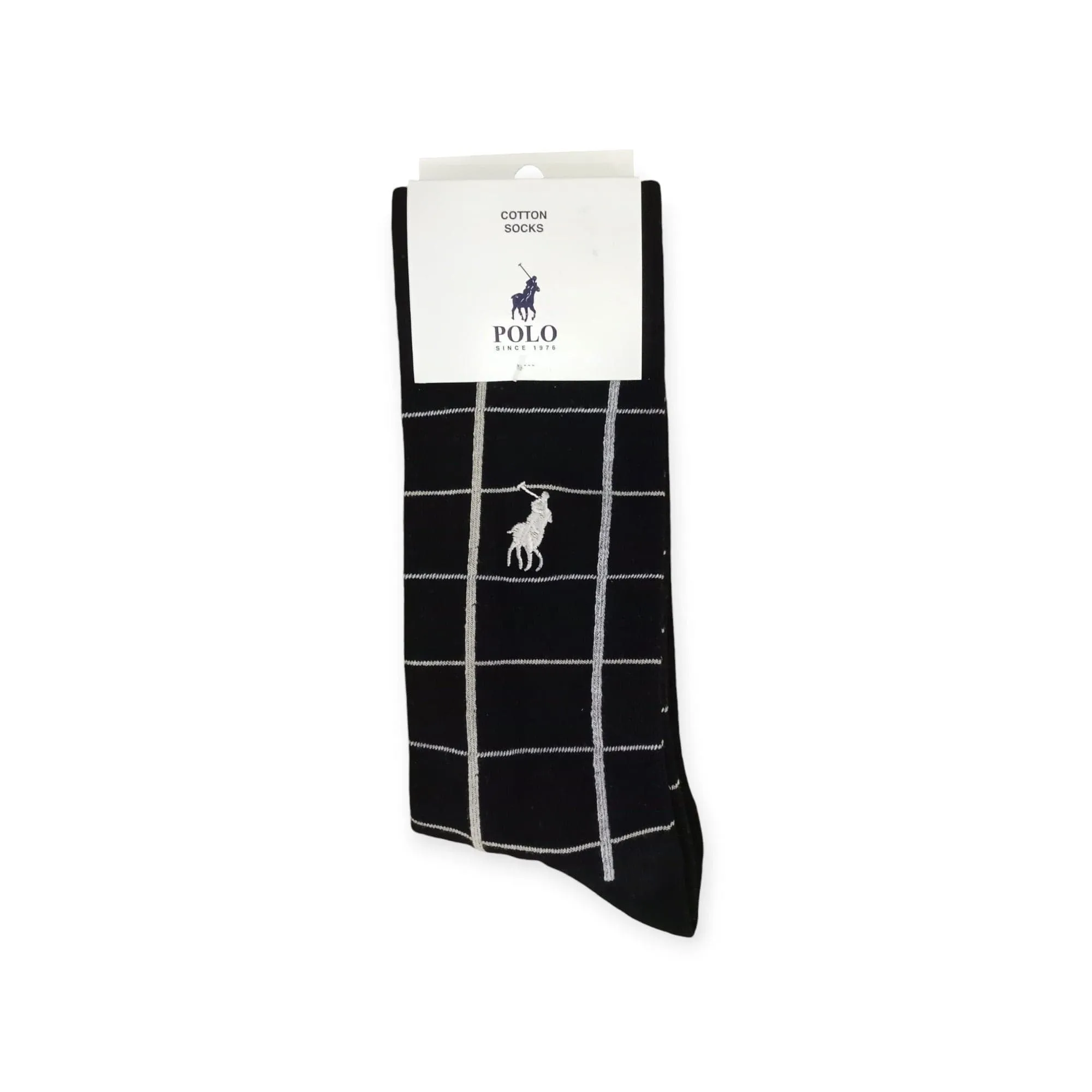 Polo Men's Stripe Socks Black