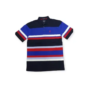 Polo Men's Variegated Mercerised Golfer Navy