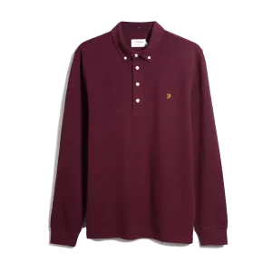 Polo Ricky de corte slim de algodón orgánico de manga larga