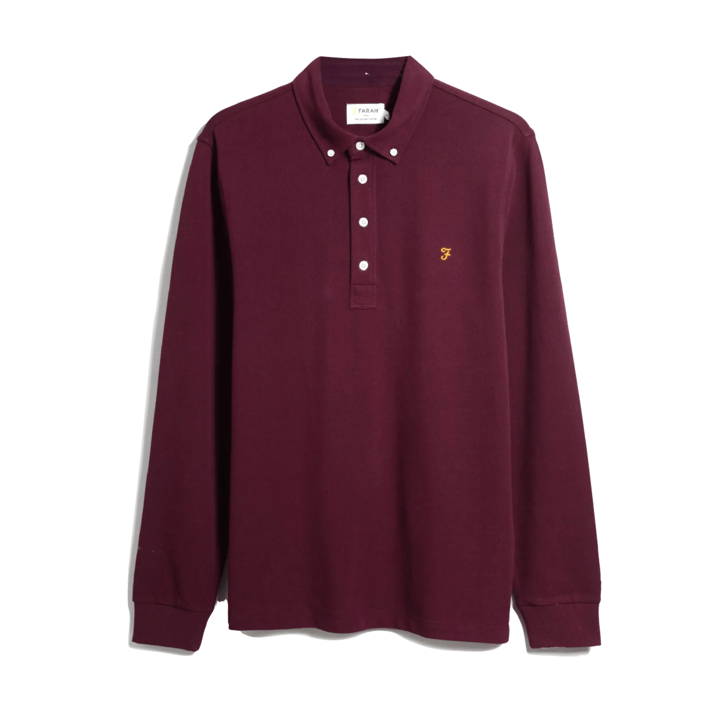 Polo Ricky de corte slim de algodón orgánico de manga larga