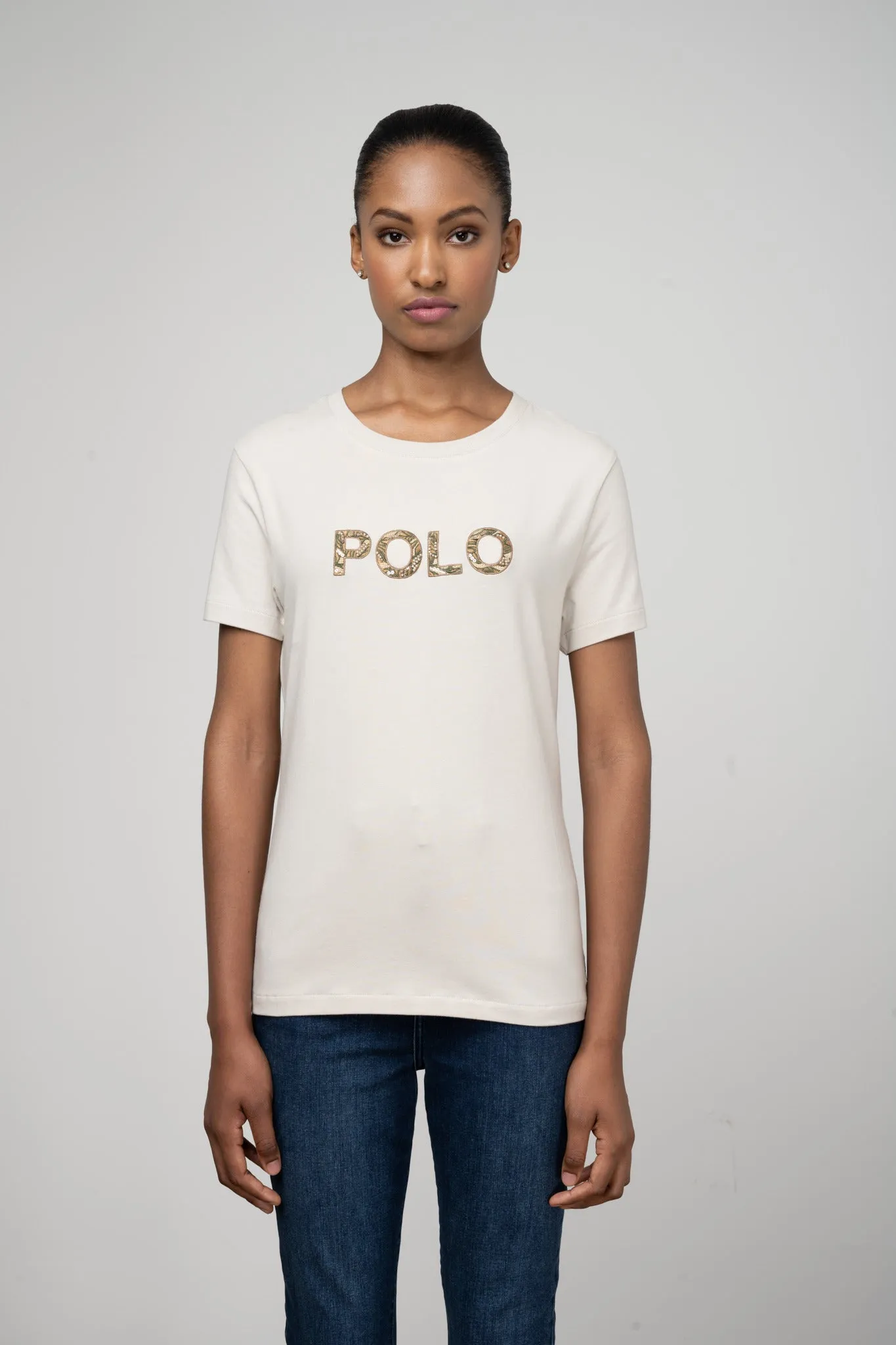 Polo Women Anele Short Sleeve T Shirt Putty