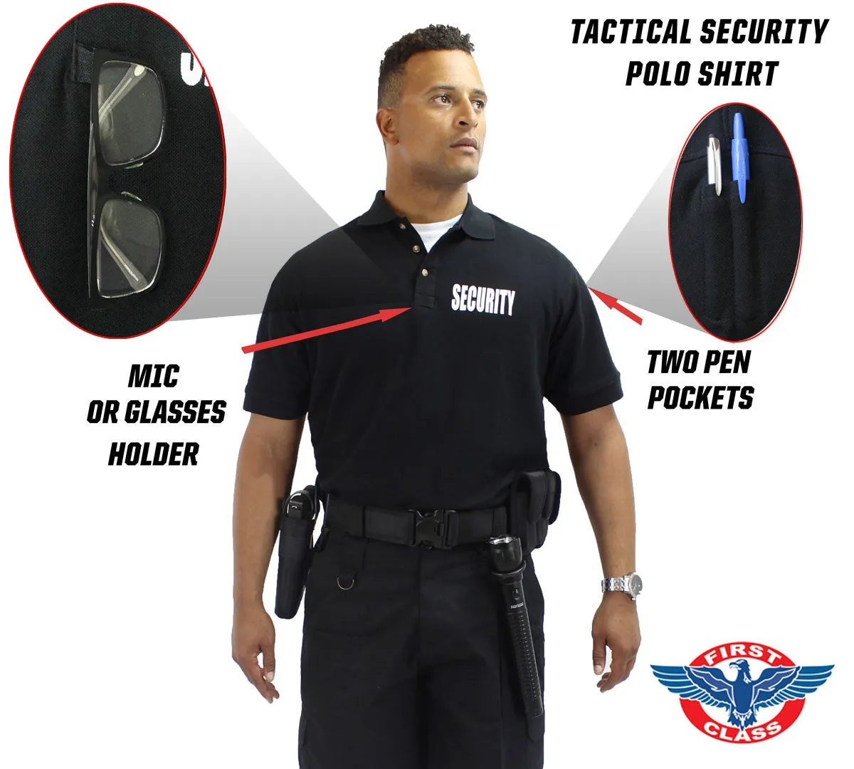 POLY/COTTON TACTICAL SECURITY POLO SHIRTS