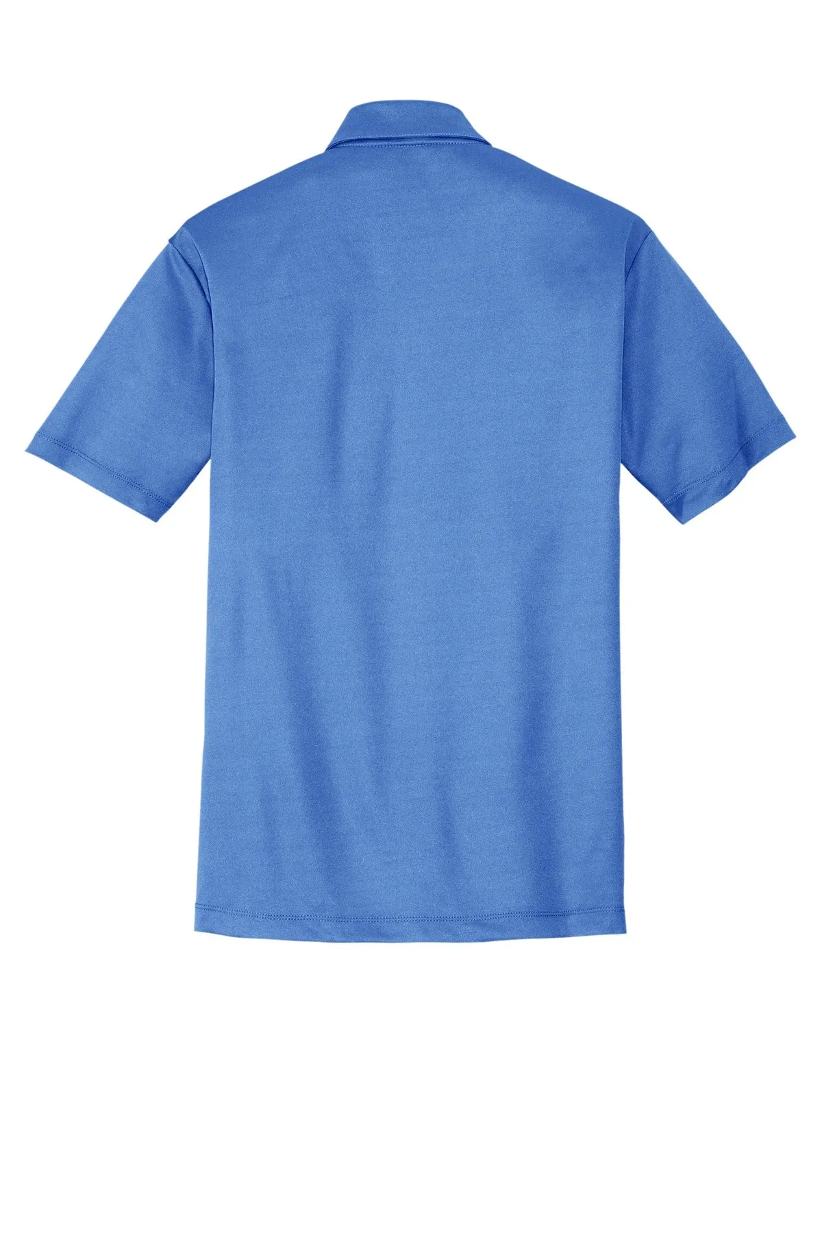 Port Authority Silk Touch Performance Pocket Polo. K540P Carolina Blue