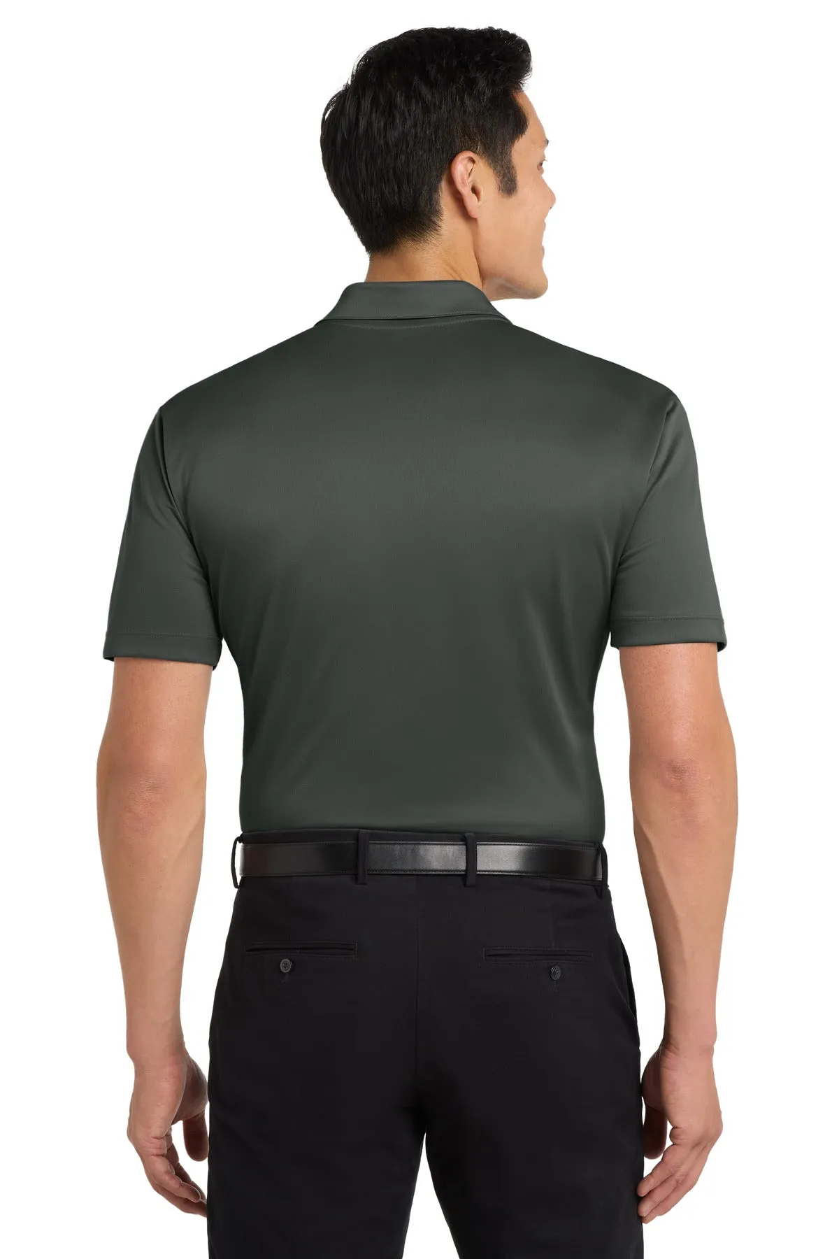 Port Authority Silk Touch Performance Polo. K540 Steel Grey