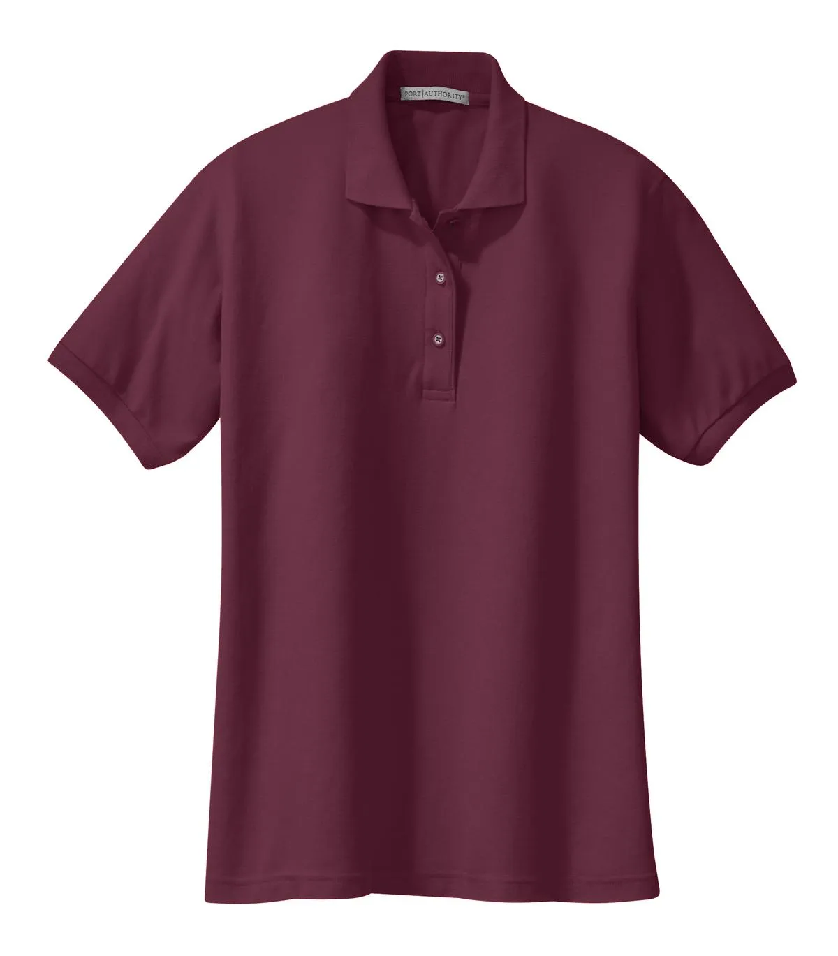 Port Authority Women's Silk Touch Polo.  L500 Burgundy