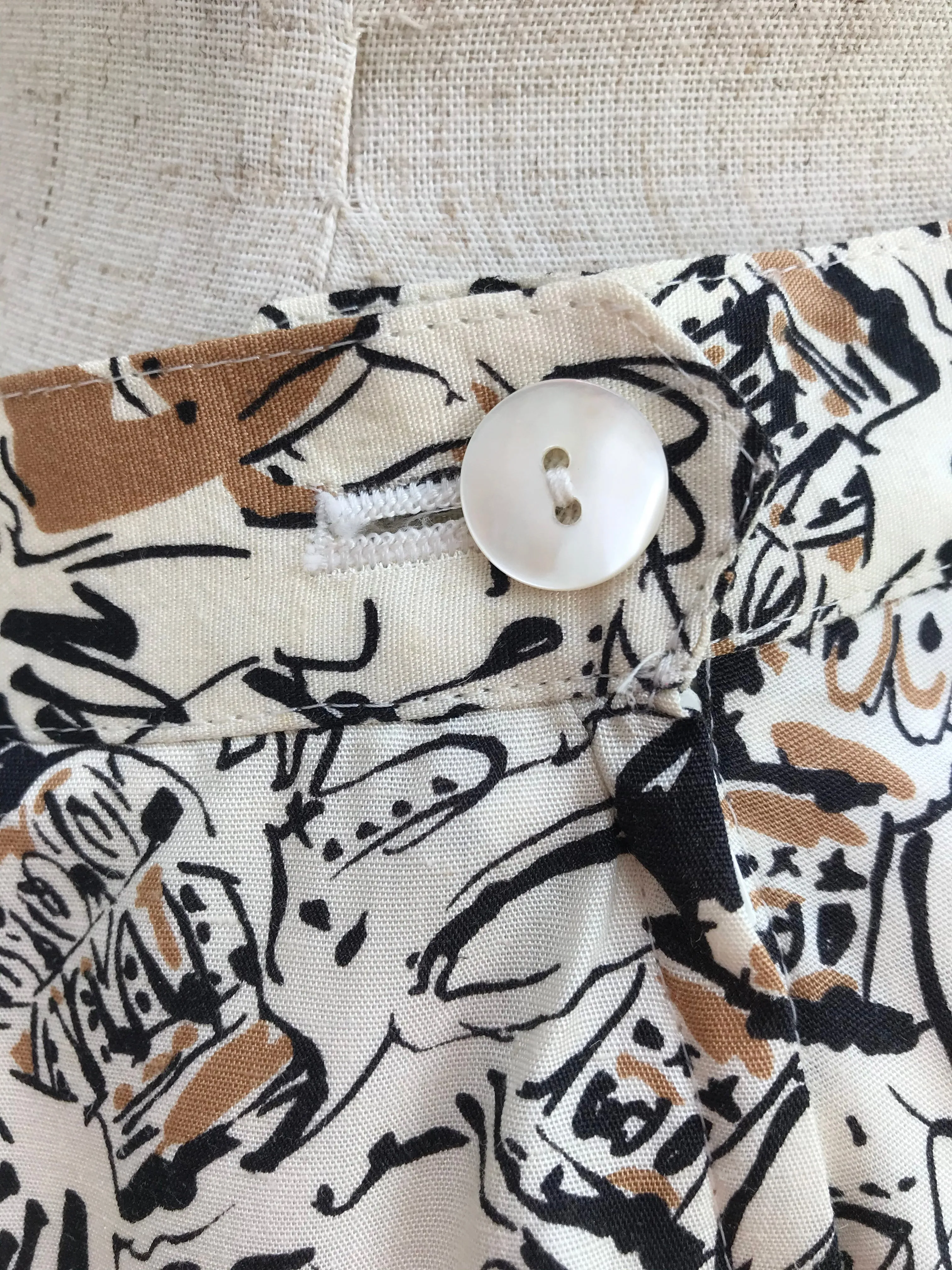 Pottery Print Mermaid-cut Skirt