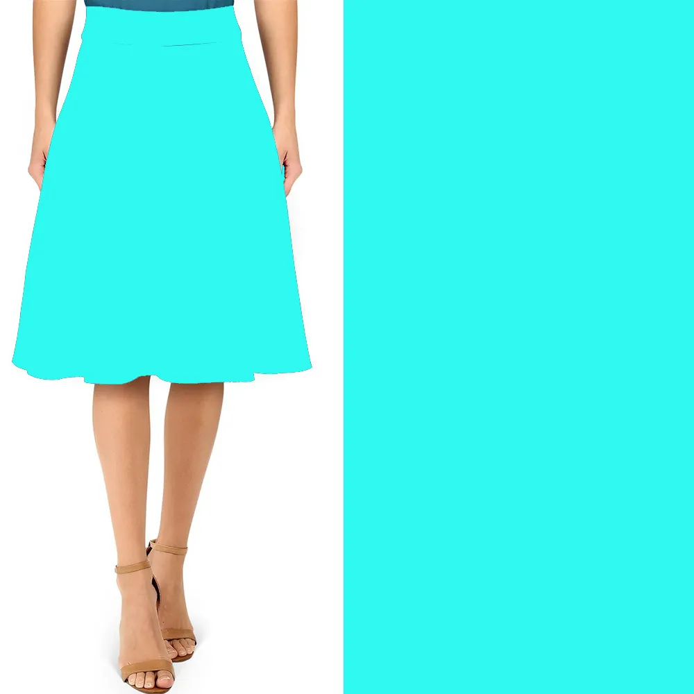 Pre-Order Solid Turquoise Swing Skirt with Pockets - Due to arrive late April/early May 2025