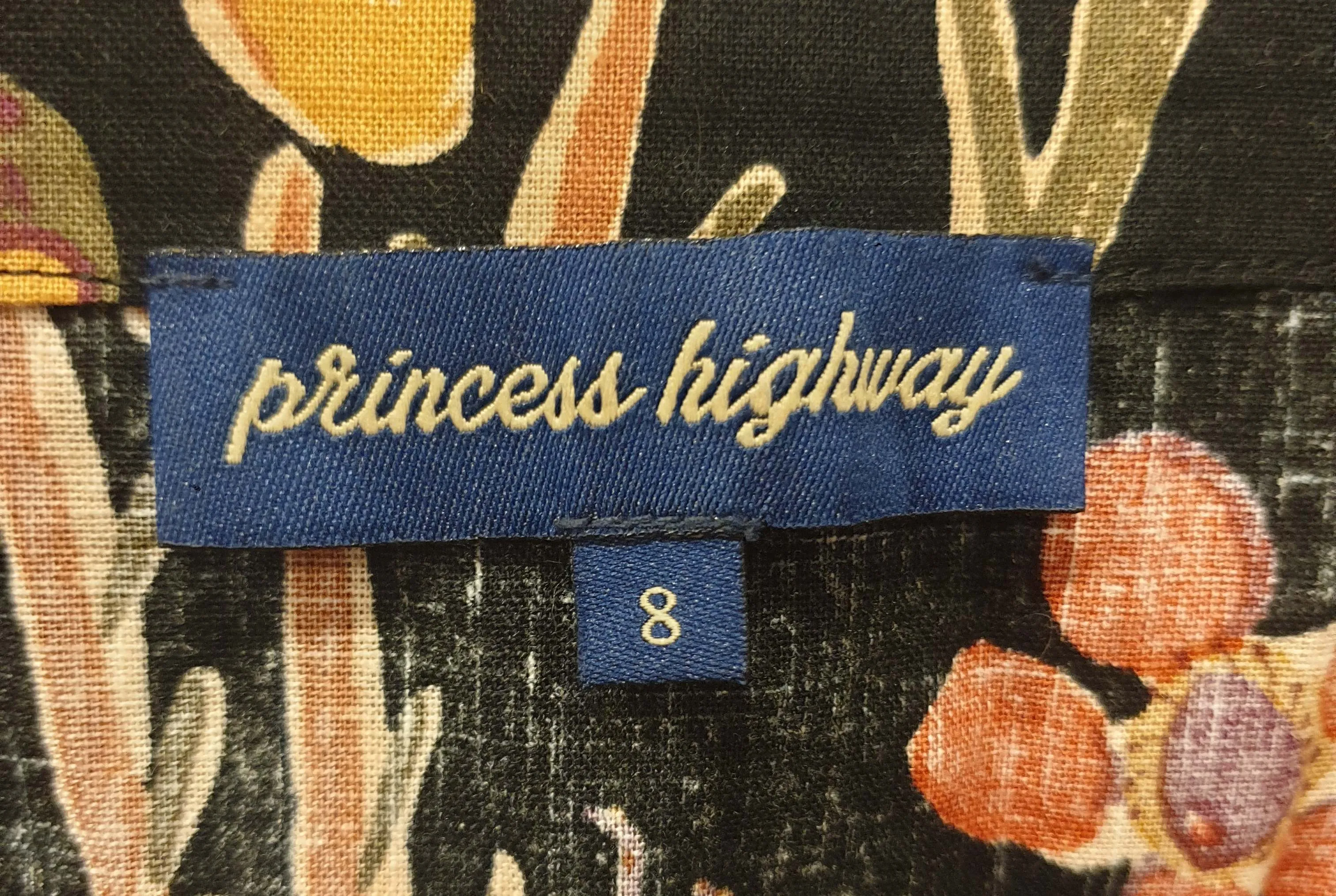 Princess Highway cotton-linen cropped floral print top size 8