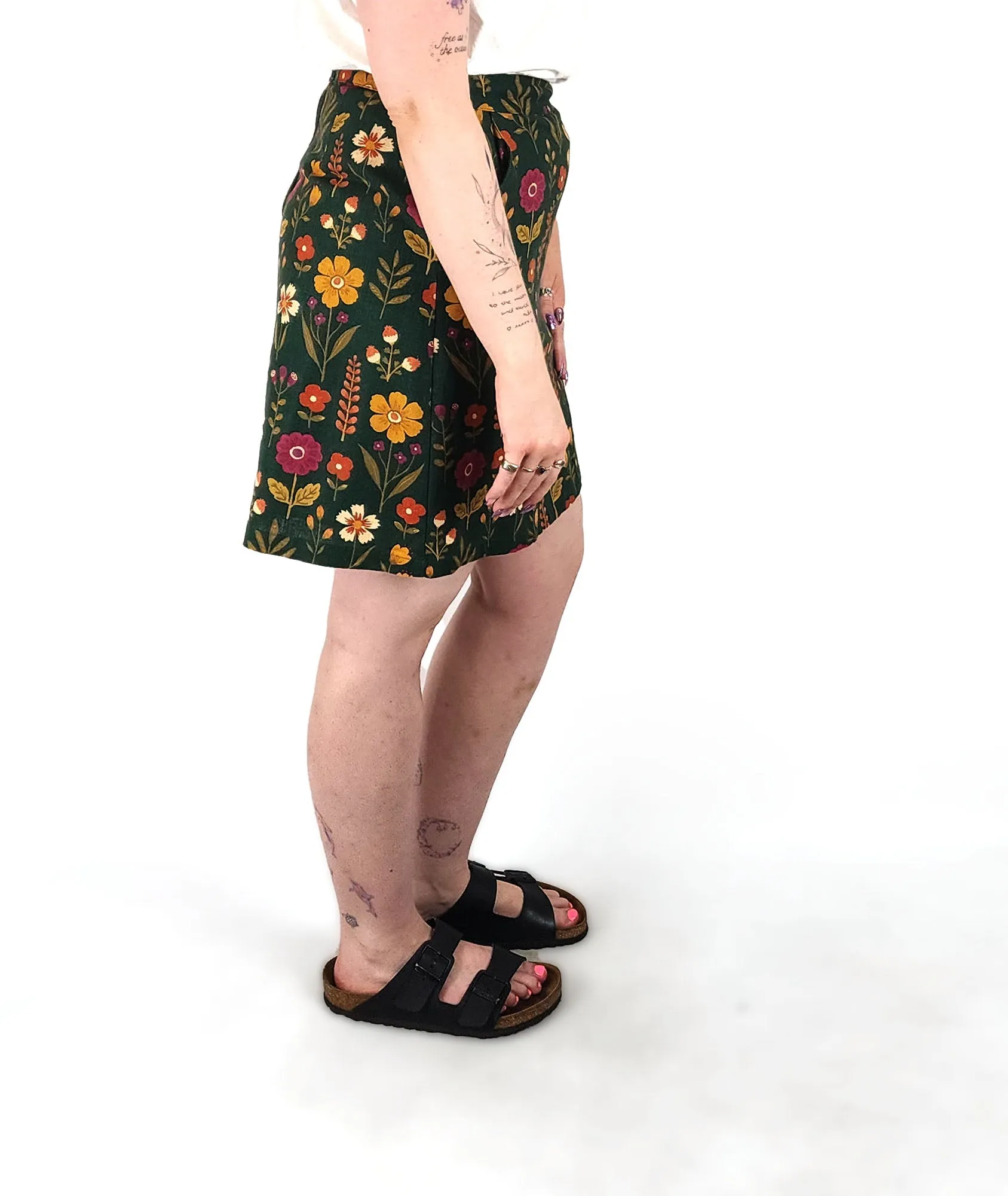 Princess Highway green floral skirt size 12