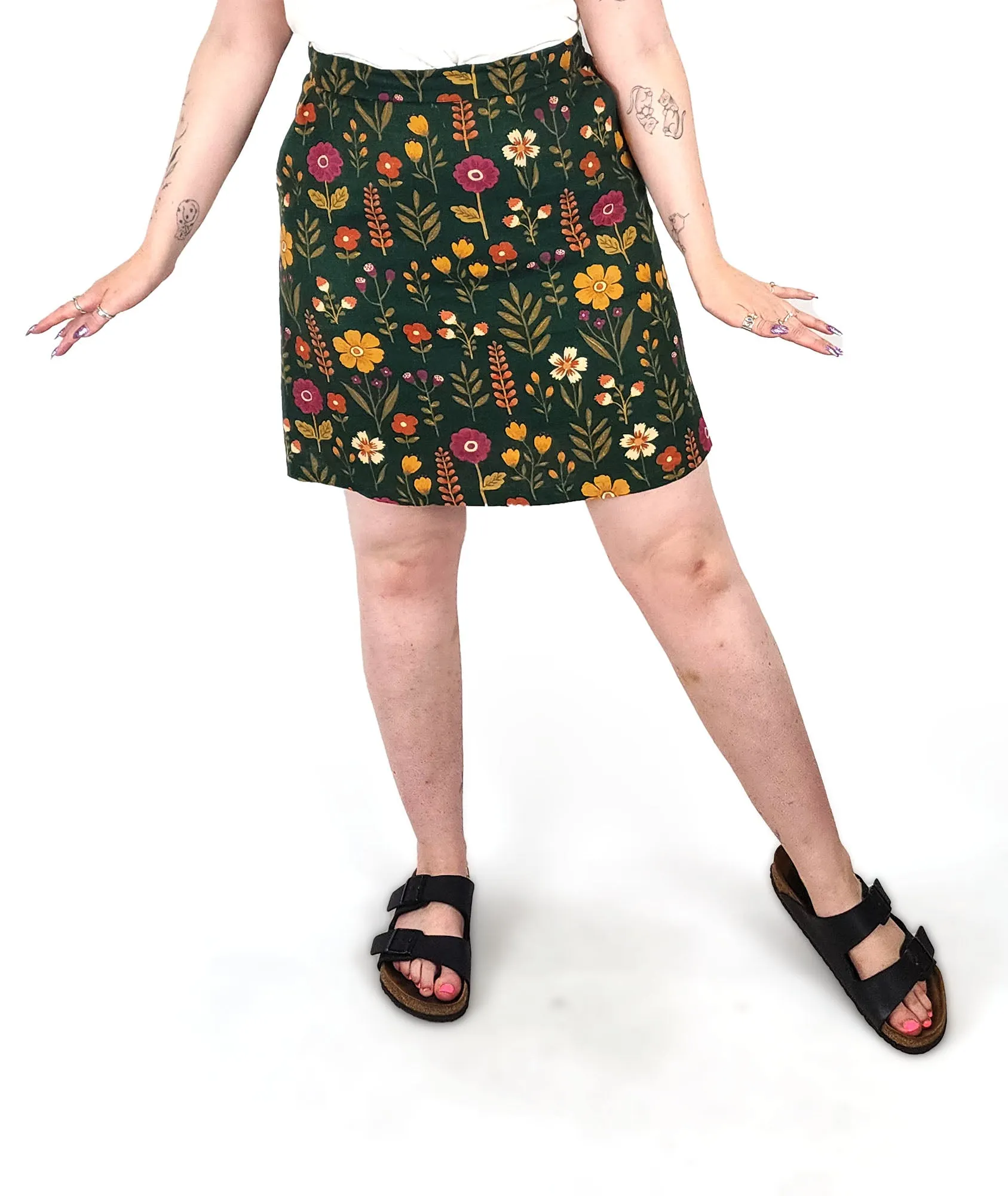 Princess Highway green floral skirt size 12