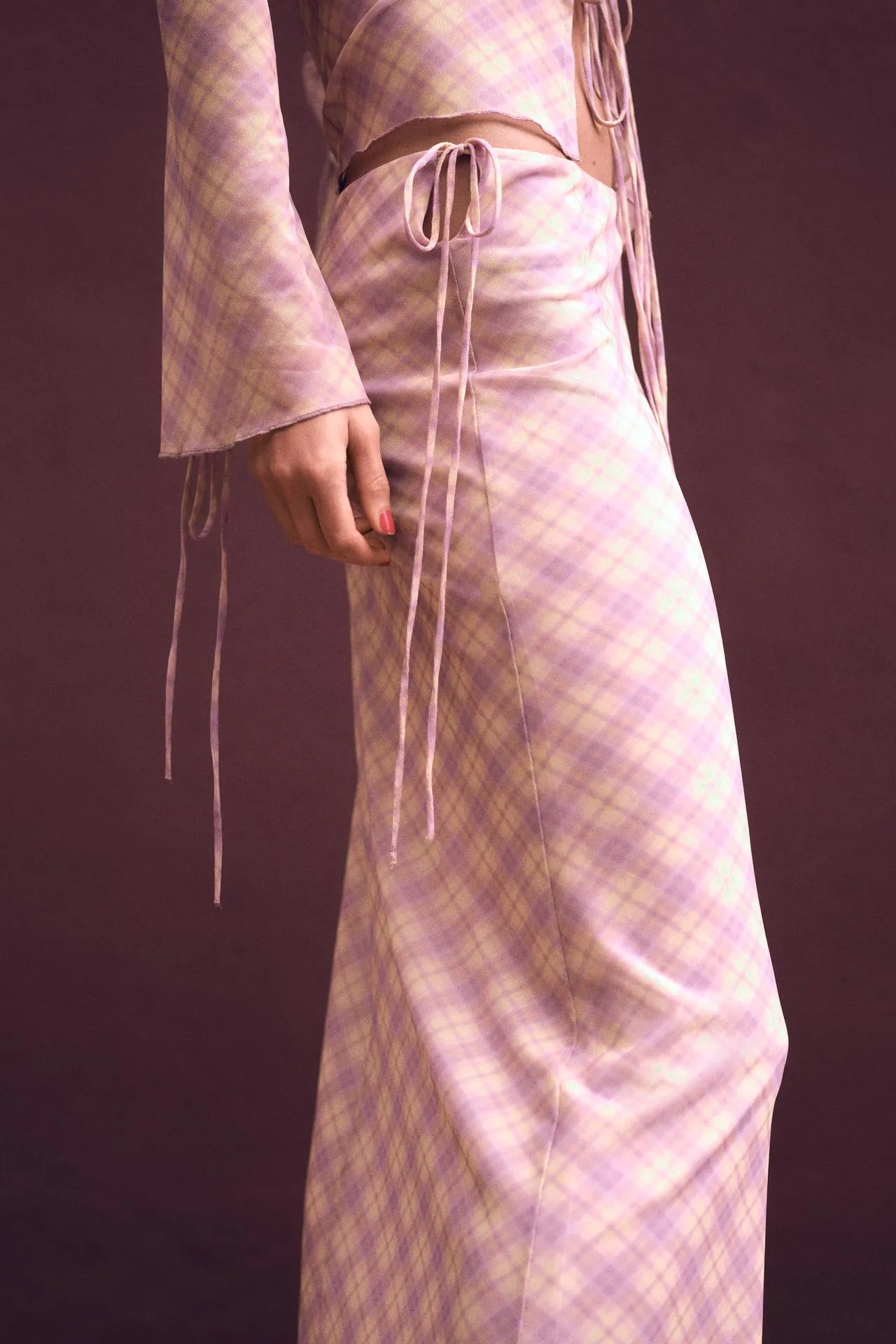 Printed tulle skirt
