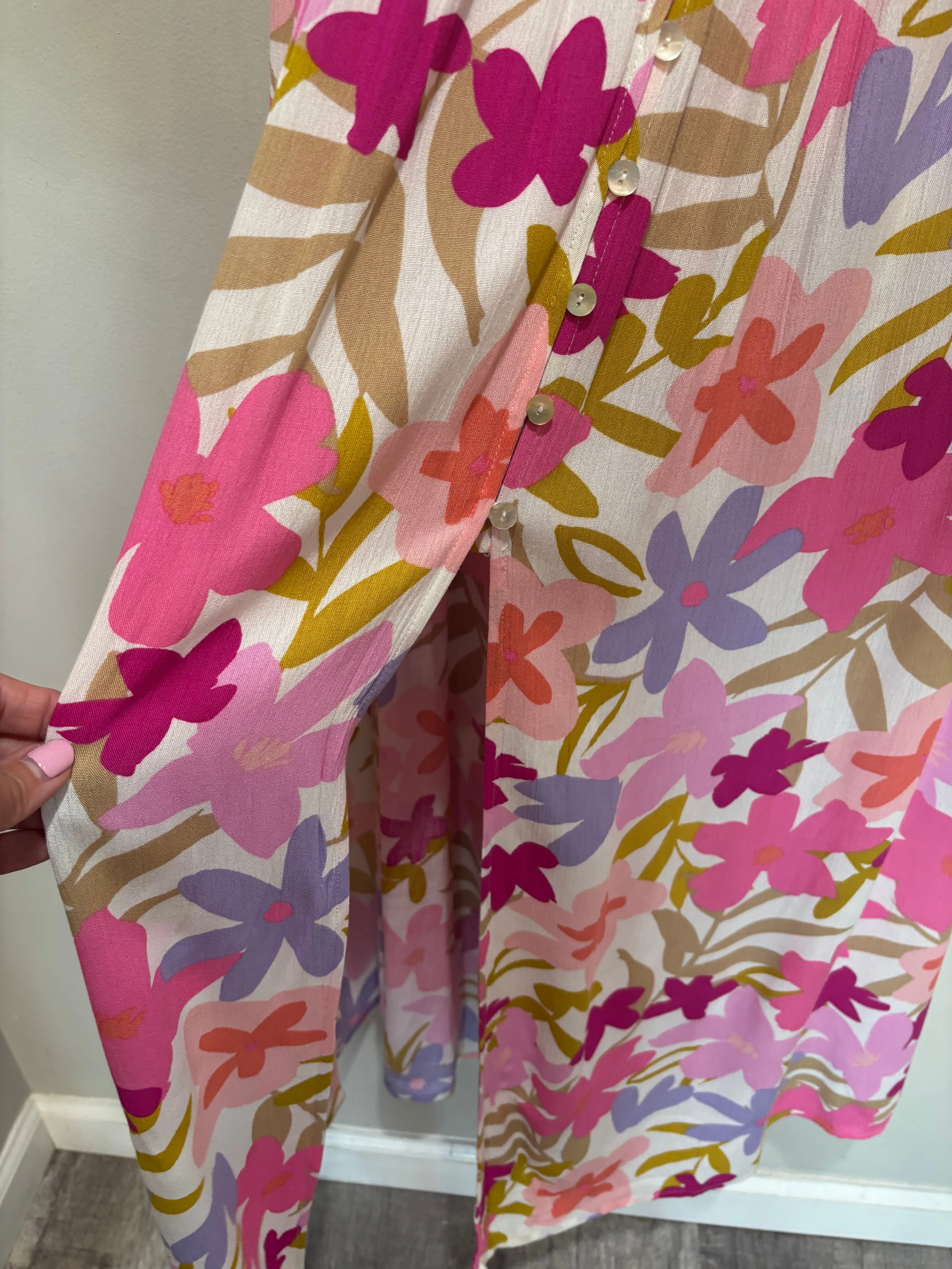 Promesa Pink Floral Maxi Skirt