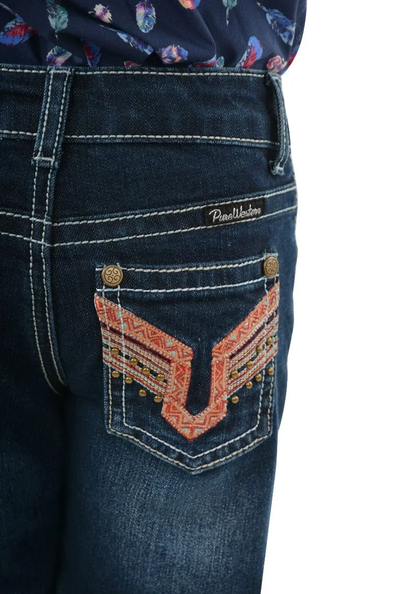 Pure Western Jeans Girls Aztec Boot Cut