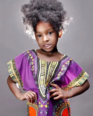 Purple kids dashiki