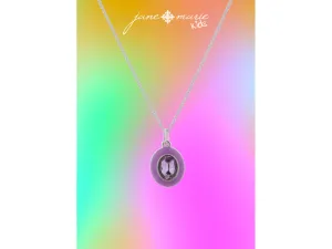 Purple Oval Gem Necklace