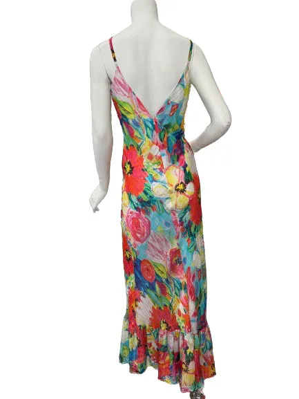 Qishma Multicolor Floral Sleeveless Maxi Dress