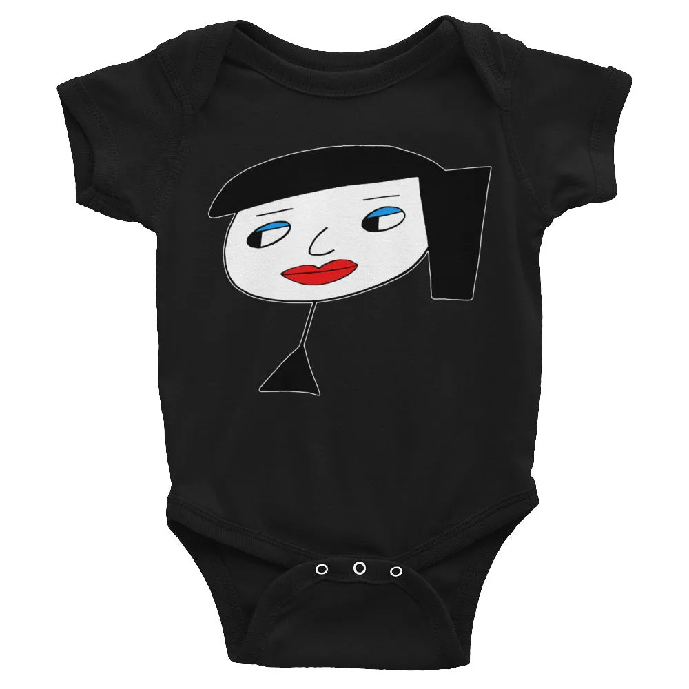 "Lynn Beauty-Face" Infant Short Sleeve Onesie