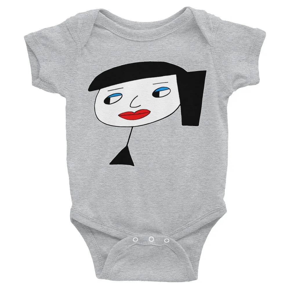 "Lynn Beauty-Face" Infant Short Sleeve Onesie