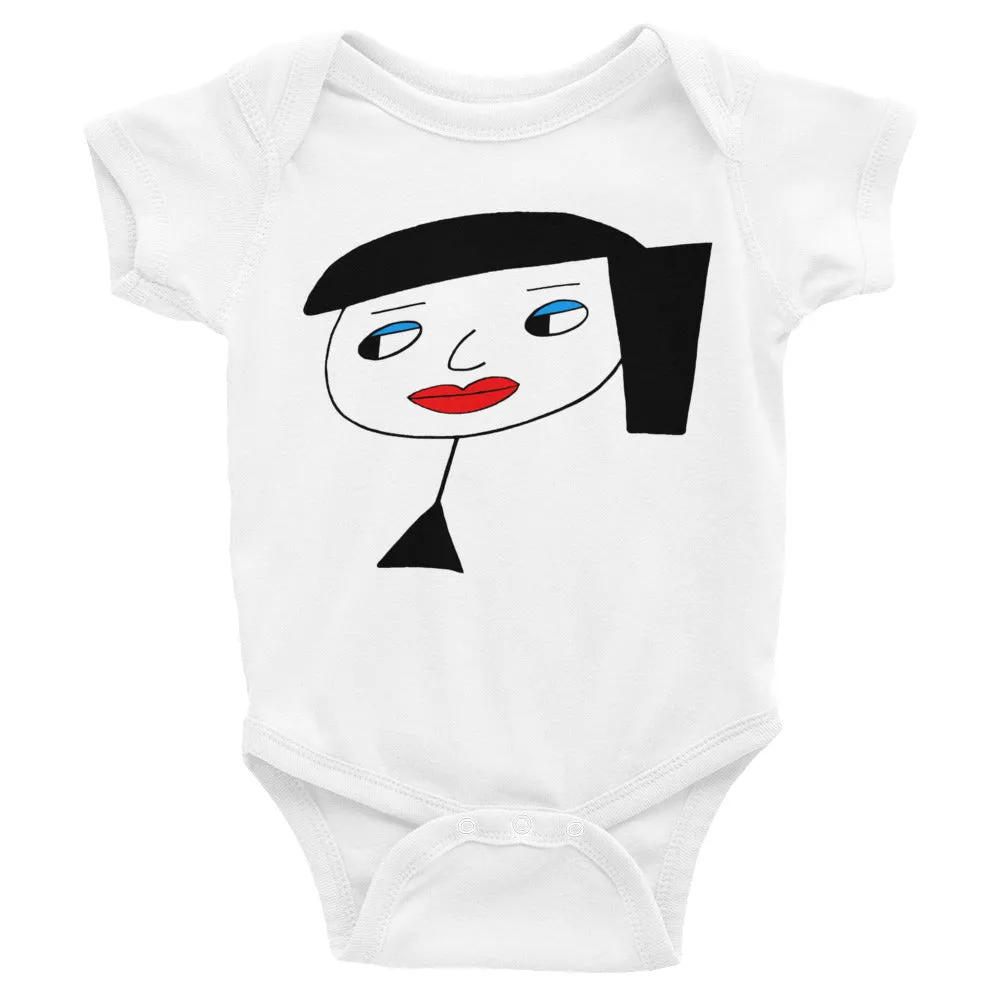 "Lynn Beauty-Face" Infant Short Sleeve Onesie